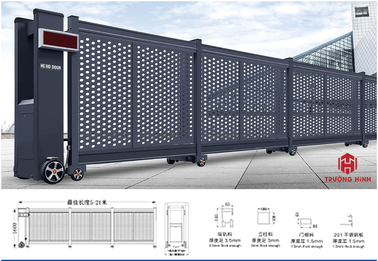 Cổng trượt ngang Trường Hinh