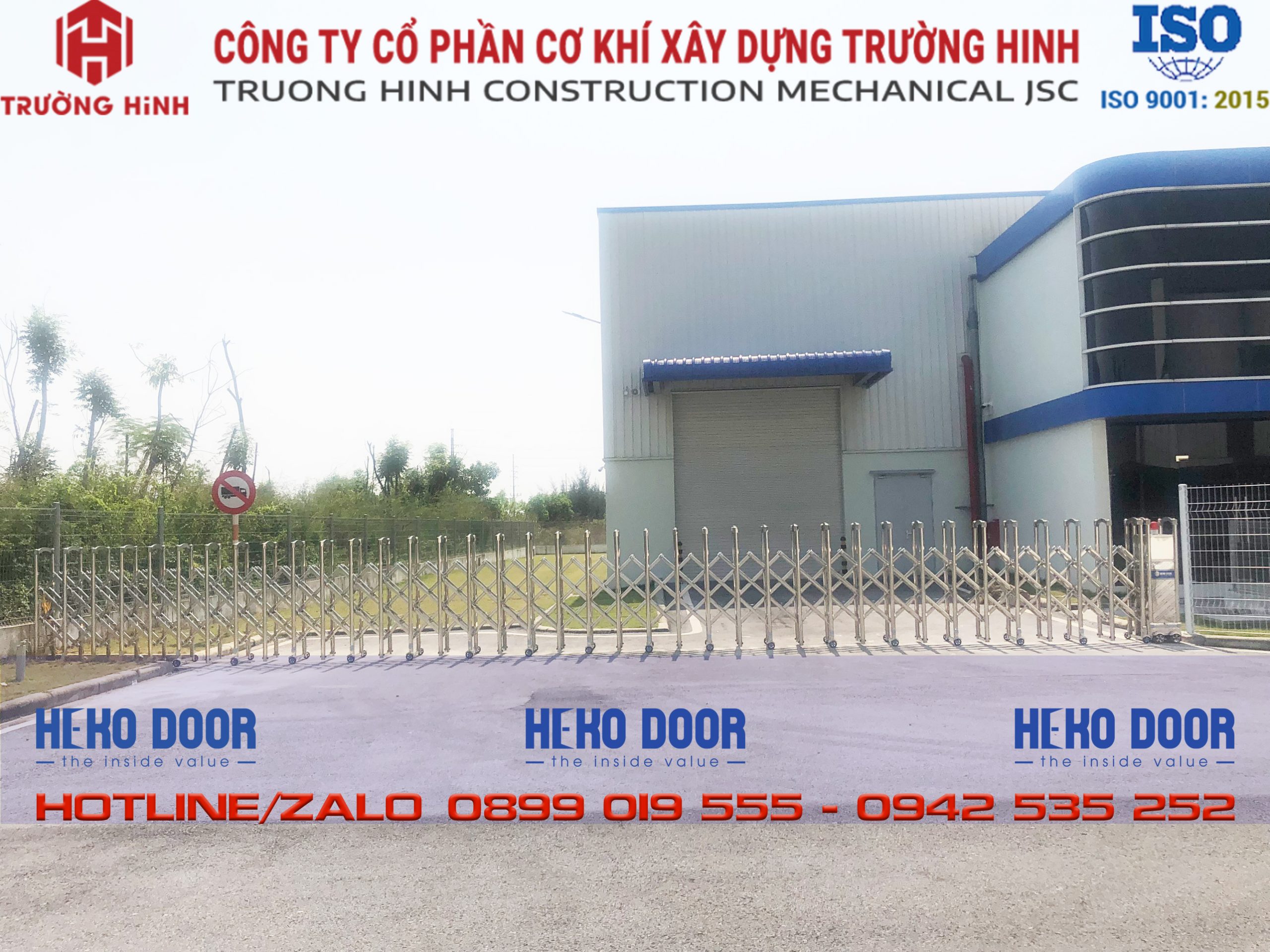 [HÌNH ẢNH] CỔNG XẾP INOX 201 TẠI HẢI PHÒNG - TRƯỜNG HINH