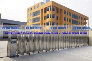 Cổng xếp Inox lắp đặt tại Khu CN Thuận Thành – Bắc Ninh