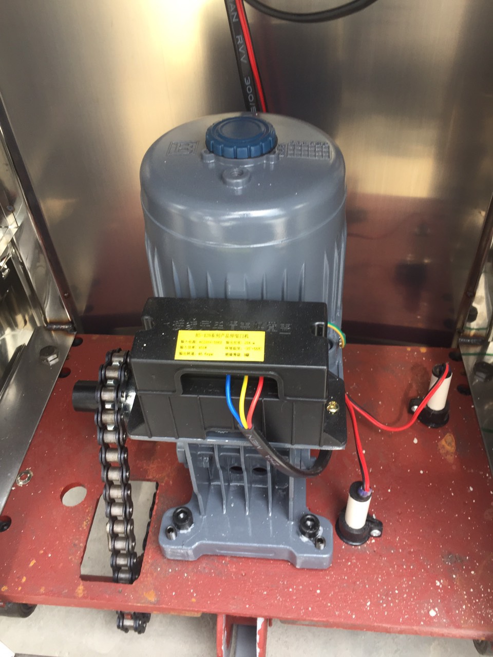 Motor cổng xếp Inox 1 đường ray BAISHENG 420W - Trường Hinh