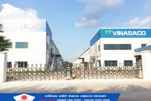 Hoàn thành lắp đặt Cổng xếp Inox tại Khu Công nghiệp – Tp. Bắc Ninh