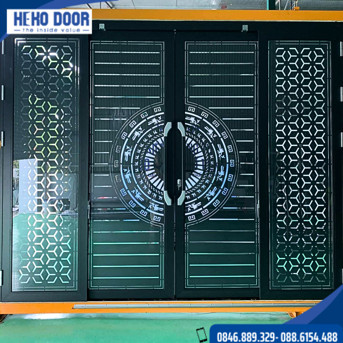 cửa trượt quay nhôm