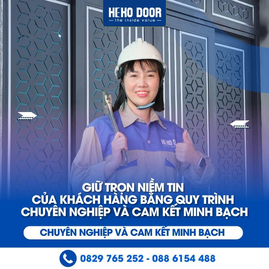 dịch vụ lắp cửa trượt quay 2 cánh