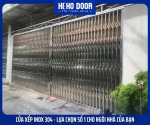 review cửa xếp inox
