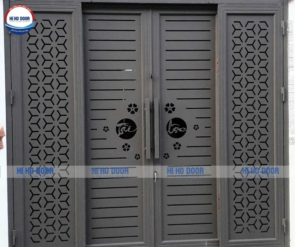 Cửa trượt quay 2 cánh đẹp tùy chỉnh thiết kế