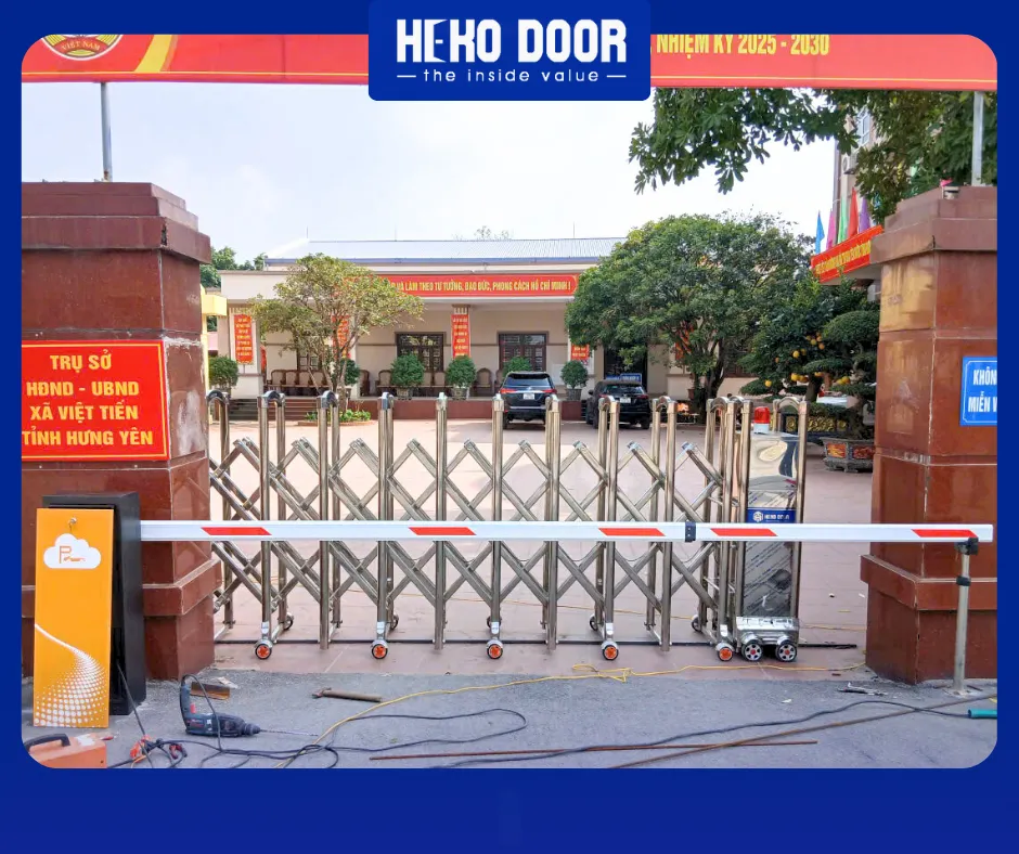 Xu hướng thiết kế cổng xếp inox hiện đại năm 2025