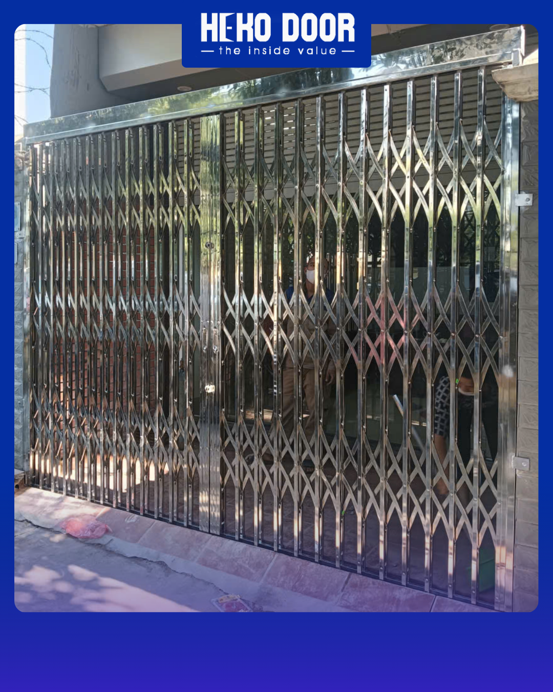 Cửa xếp inox chống kẹt