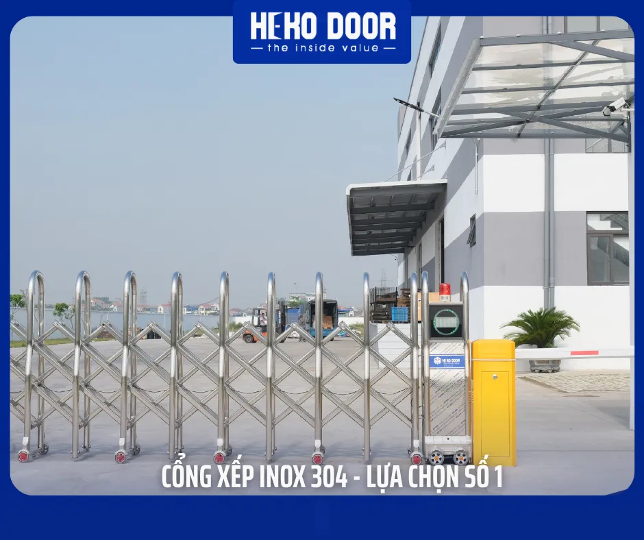 Cổng xếp inox 304