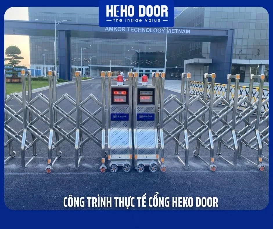 Quy trình lắp đặt cổng xếp inox HEKO DOOR