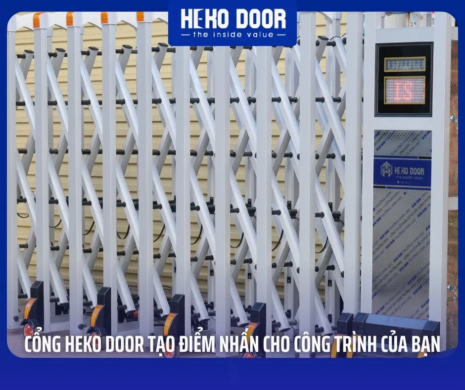 Cổng xếp inox cho nhà xưởng