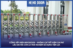 Cổng xếp inox cho nhà xưởng: Quản lý xe ra vào hiệu quả