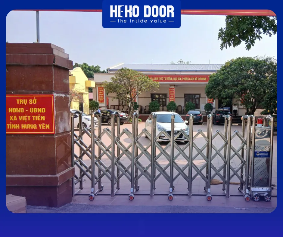 HEKO DOOR – Giải pháp cổng xếp inox có ray uy tín