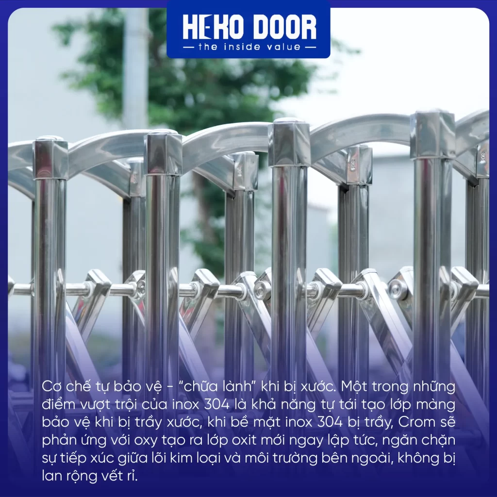 CỔNG XẾP INOX HEKO DOOR Inox 304