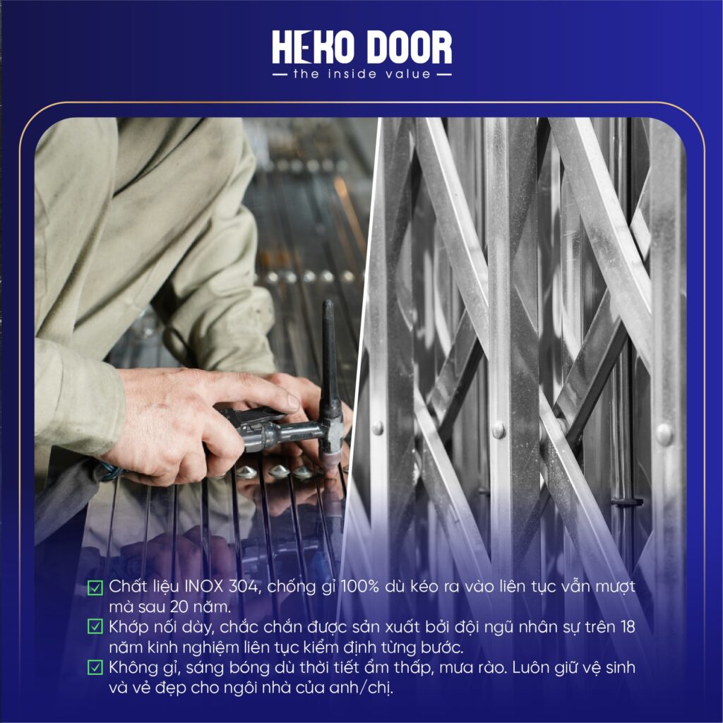 Độ Bền Vượt Thời Gian Của Cửa Xếp Inox Cao Cấp