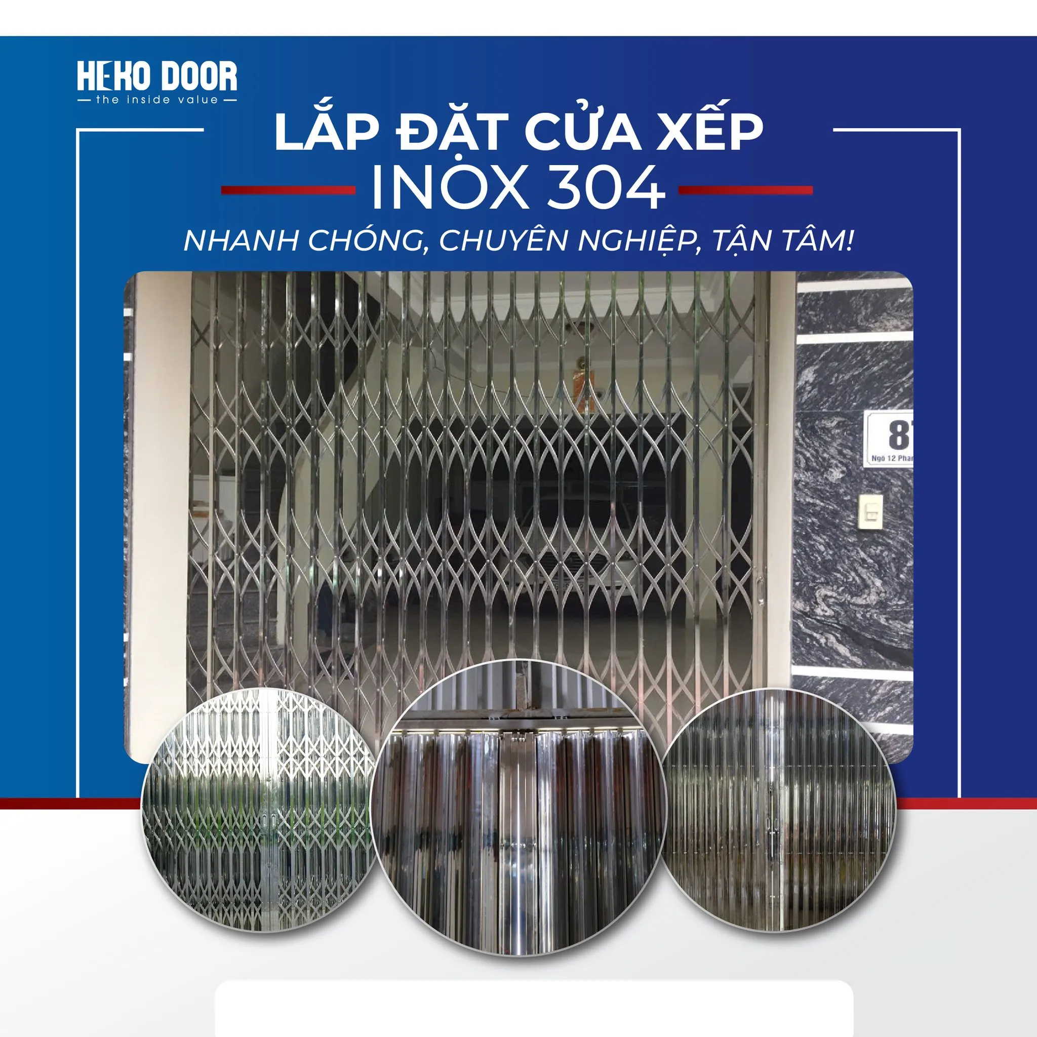Vì sao nên chọn HEKO DOOR cho dịch vụ cải tạo cửa xếp inox cũ