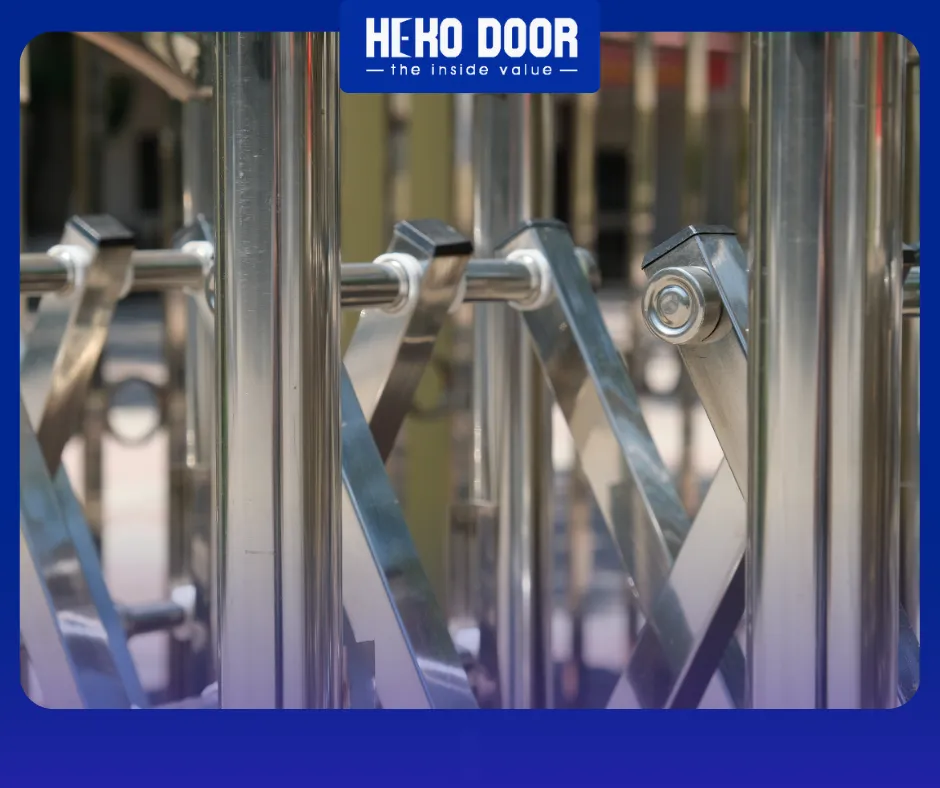 Dùng cổng xếp inox giá rẻ