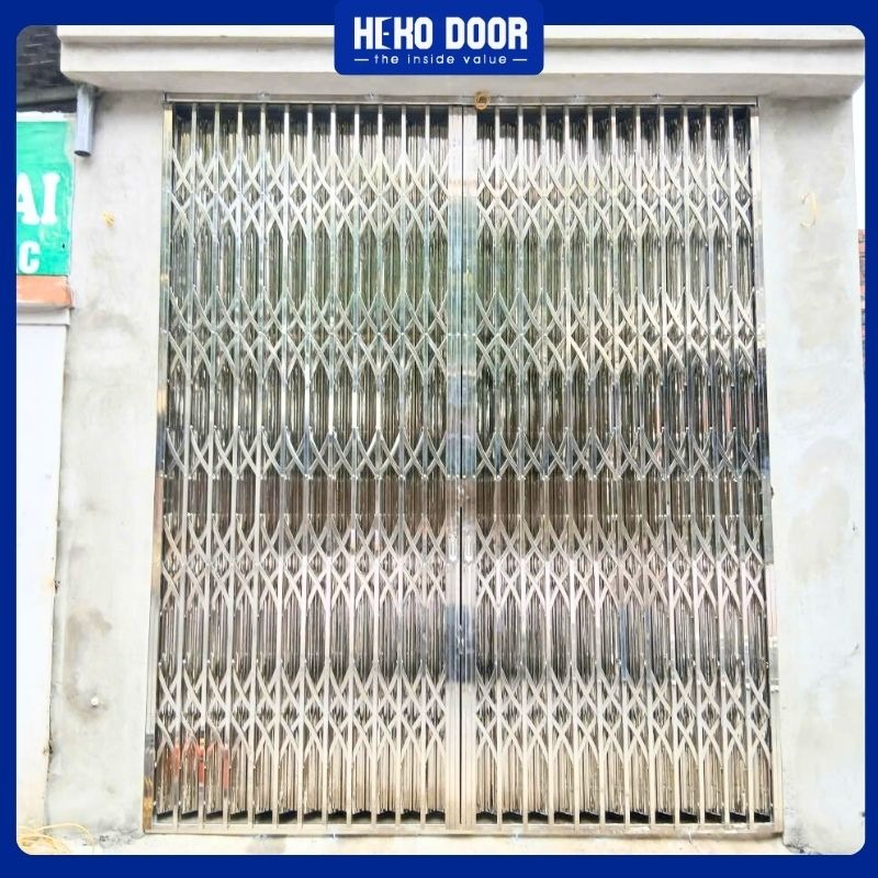 Cửa Xếp Inox Hộp