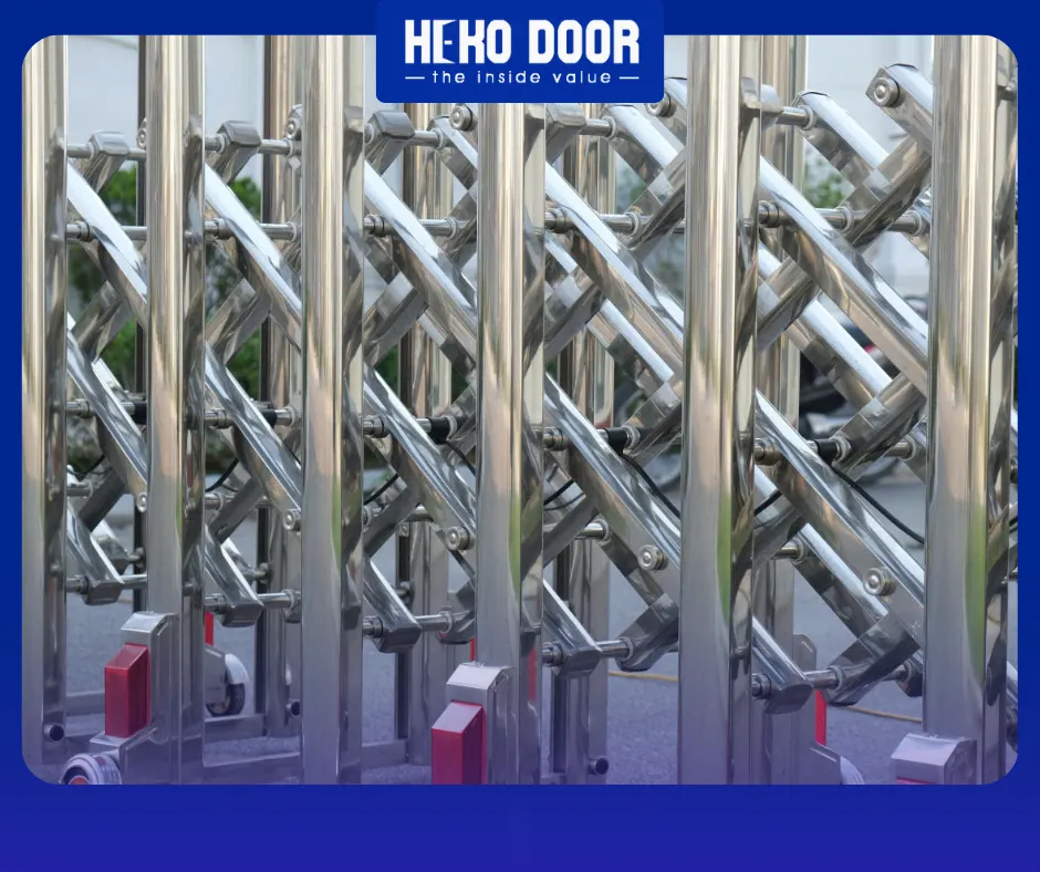 Câu hỏi về cổng xếp inox