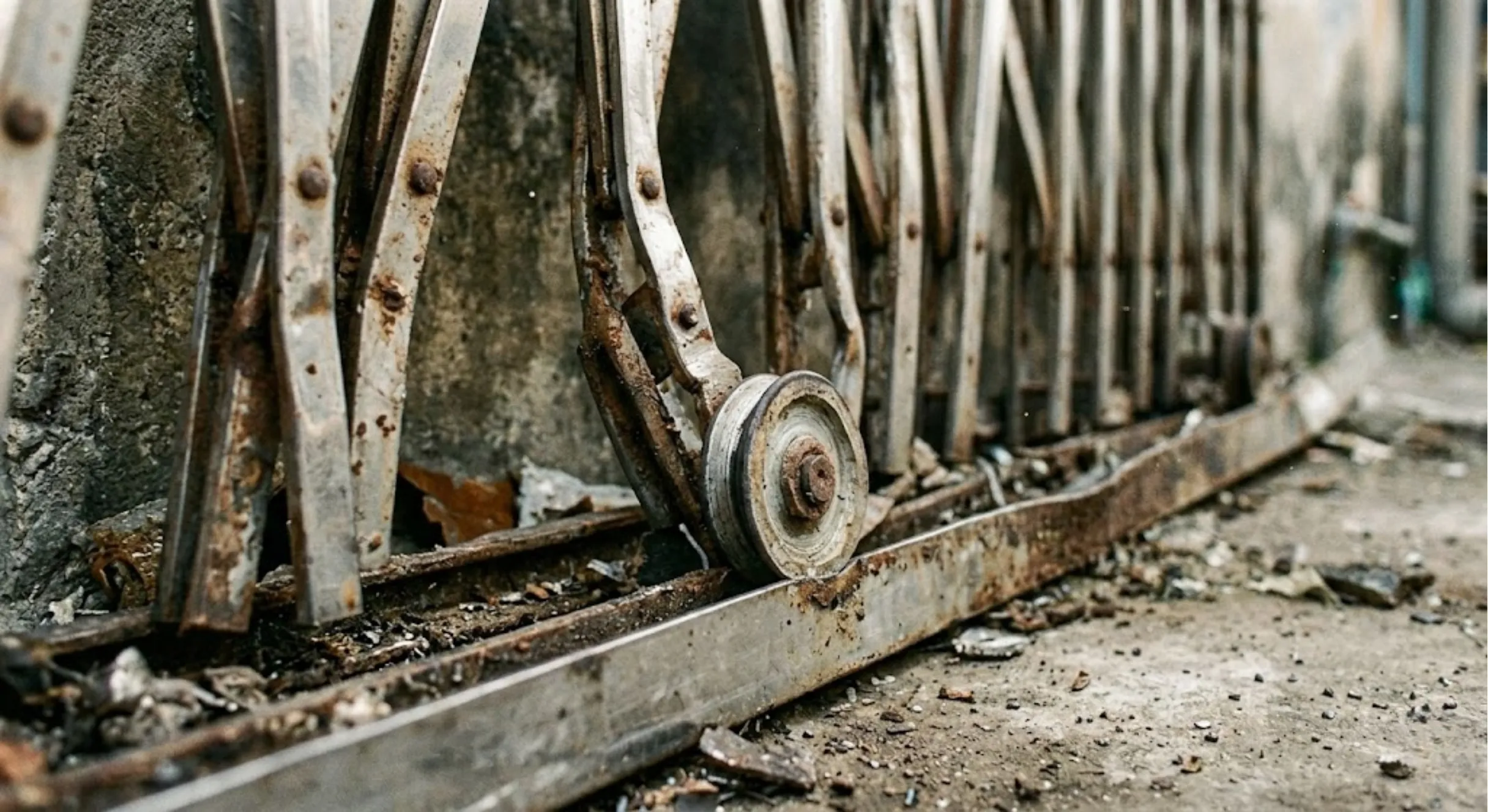 Hệ ray và bánh xe đã mòn, dễ kẹt