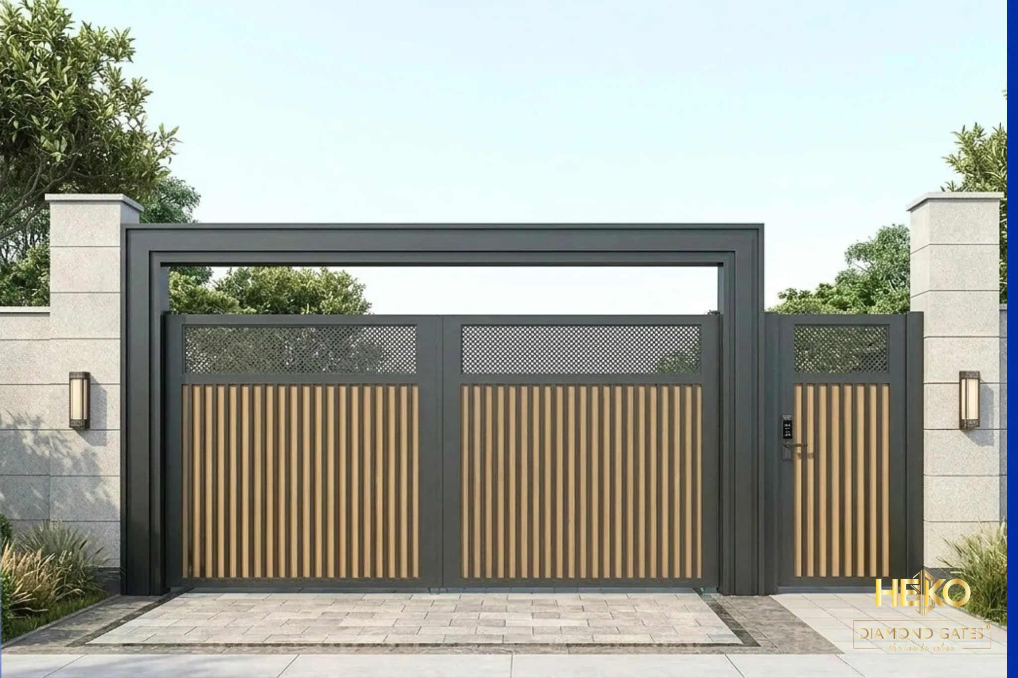 Cổng Hợp Kim Dạng Trượt Tự Động