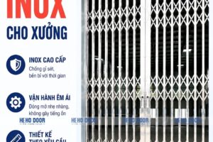 Cửa xếp inox nhà xưởng – Thi công chuẩn kỹ thuật, sử dụng lâu dài